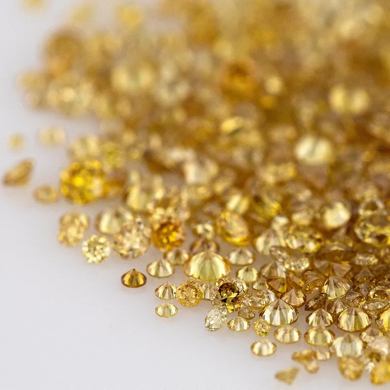 Fancy Brownish Yellow Coffee Color | Natural Untreated Diamonds | Round | Melee | Accents | Coffee