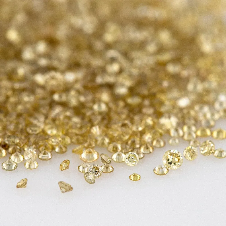 Fancy Light Brownish Yellow Light Coffee Color | Natural Untreated Diamonds | Round | Melee | Accents | Coffee