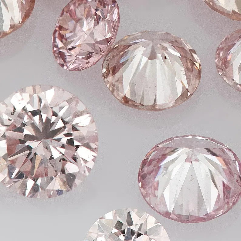 Collection Pink Diamonds 0.25ct 1.8mm to 2.2mm mix scoop Argyle Pink Diamond Untreated Natural Pink Diamonds Round|Melee|accents|Argyle