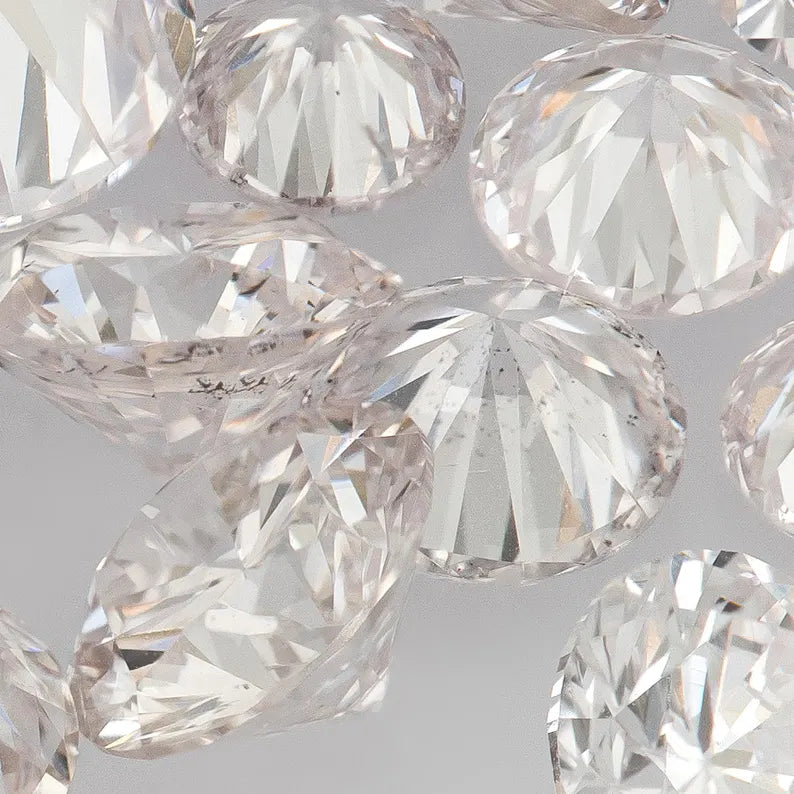 Very Light Pink Diamonds 0.25ct 1.8mm to 2.2mm mix scoop Argyle Pink Diamonds Untreated Natural Pink Diamonds Round|Melee|accents