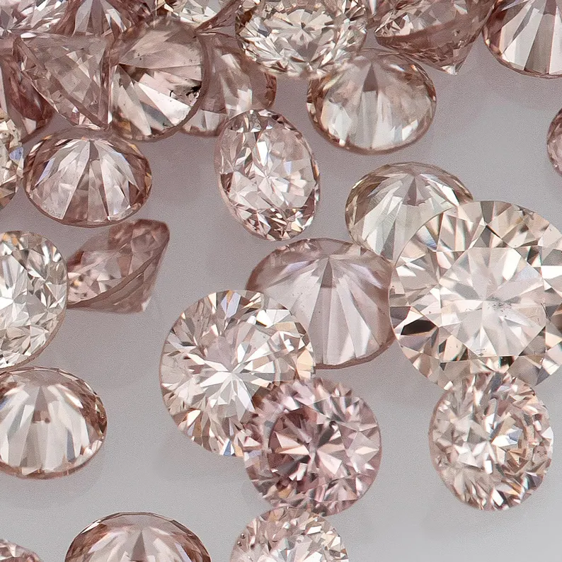 Deluxe Pink Diamonds 0.25ct 0.8mm to 2.2mm mix scoop Argyle Pink Diamond Untreated Natural Pink Diamonds Round|Melee|accents|Argyle