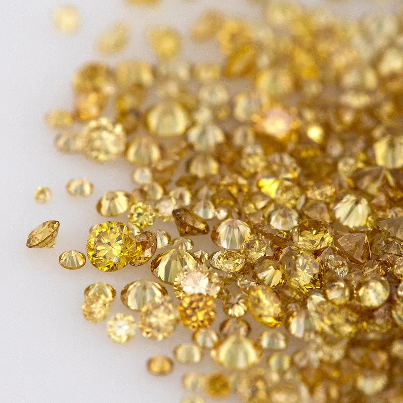 Fancy Brownish Yellow Coffee Color | Natural Untreated Diamonds | Round | Melee | Accents | Coffee