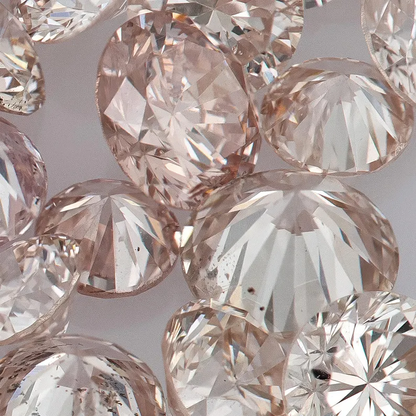Brownish Pink Diamonds 0.25ct 1.8mm to 2.2mm mix scoop Pink Untreated Natural Diamonds Round|Melee|accents|Cape Yellow