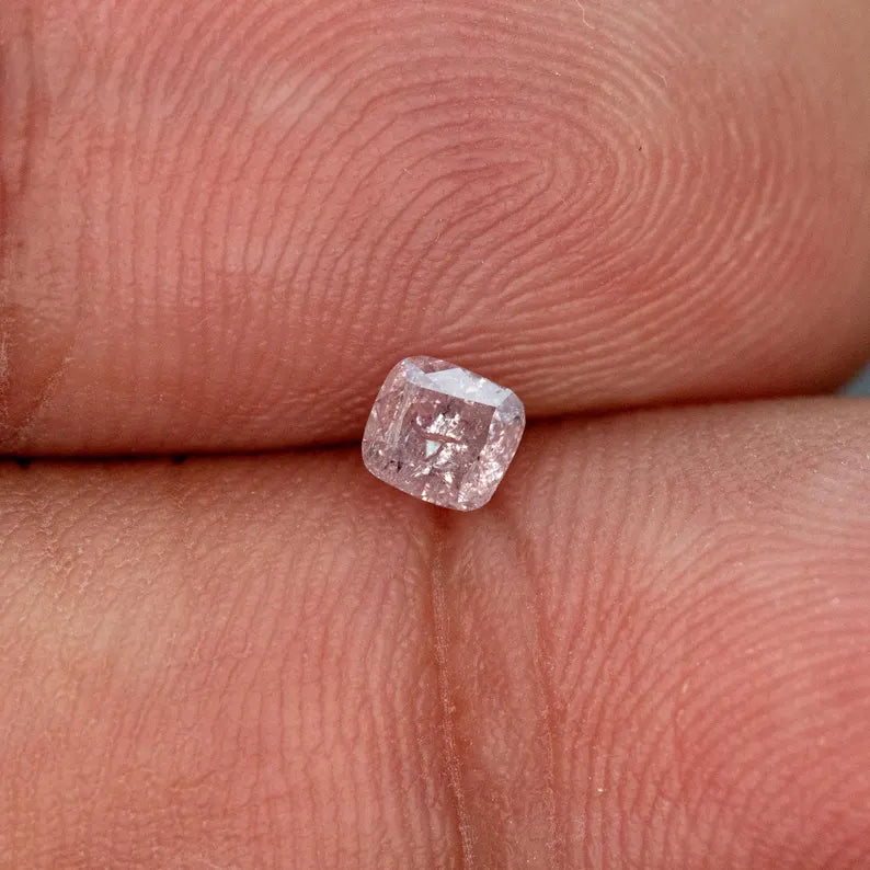 0.28ct Fancy Vivid Pink Untreated Loose Natural Pink Diamond Cushion I3