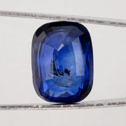 GRS Certified 8.06 ct. Natural Blue Sapphire Cushion Ceylon Sri Lanka Heated