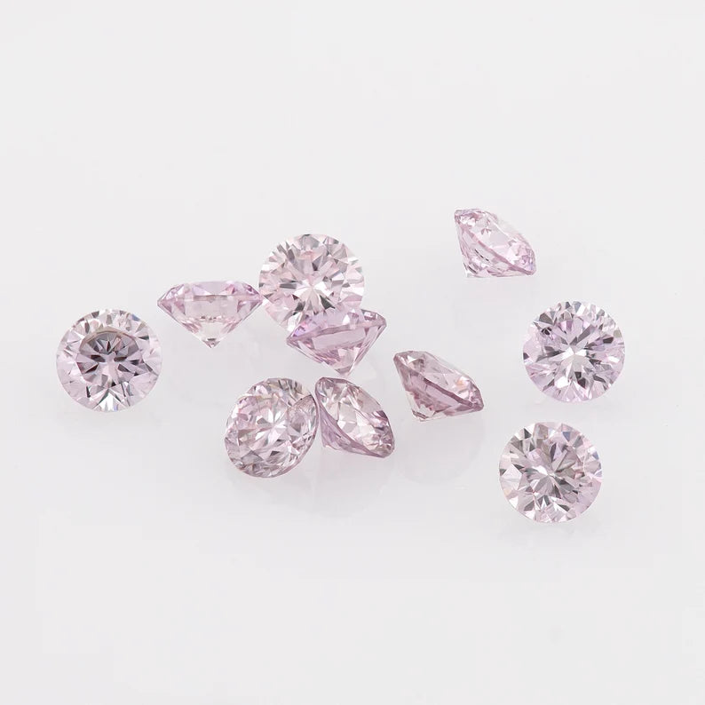 0.25ct 0.9mm to 1.2mm mix size Fancy Intense Pink Natural Diamonds VS-SI Round Brilliant Selection|Argyle|Custom Jewelry|Pink Diamond