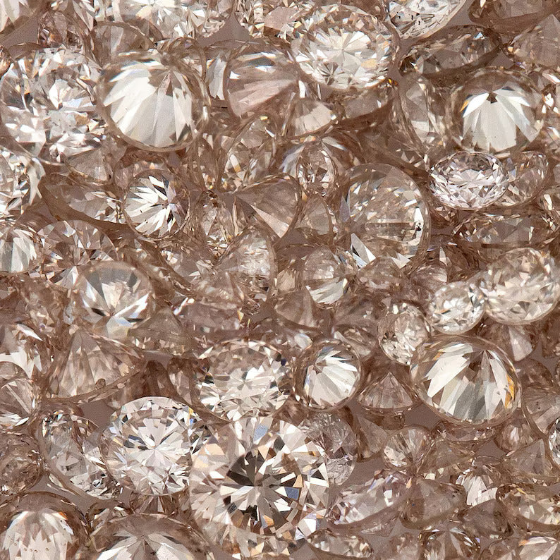 Fancy Rose Pink Argyle Diamonds | Natural Round Pink Diamonds | Australian Melee Accents | Loose Pink Diamond Stones