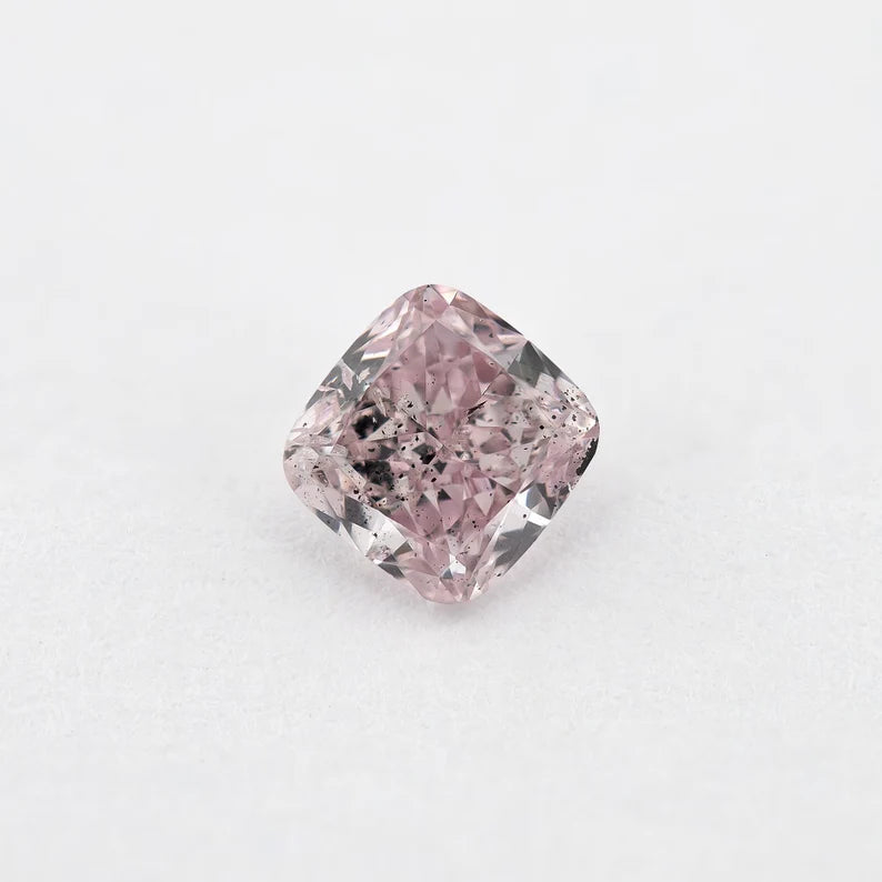 GIA Certified 0.26 Ct Untreated Fancy Pink Natural Diamond Cushion Solitaire|Custom Jewelry|Certificate|natural color|rare