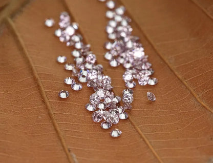 25pcs 0.9mm Fancy Intense Pink Natural Diamonds VS-SI Round Brilliant Selection|Argyle|Custom Jewelry|Pink Diamond|Matching