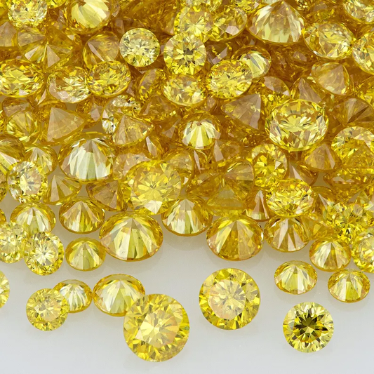 Selection Canary Diamonds 0.25ct 0.8mm to 2.2mm mix scoop Canary Yellow Untreated Natural Diamonds Round|Melee|accents|Cape Yellow