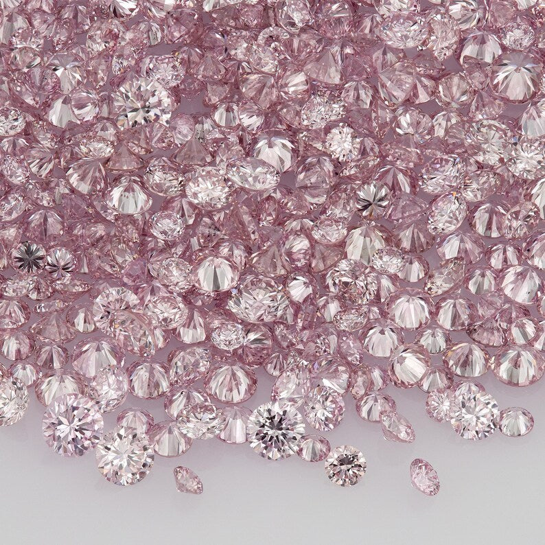 Selection Argyle Pink Diamonds 0.25ct 0.8mm to 2.2mm mix scoop Argyle Pink Diamond Untreated Natural Pink Diamond Round|Melee|accents|Argyle