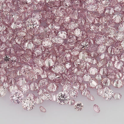Selection Argyle Pink Diamonds 0.25ct 0.8mm to 2.2mm mix scoop Argyle Pink Diamond Untreated Natural Pink Diamond Round|Melee|accents|Argyle