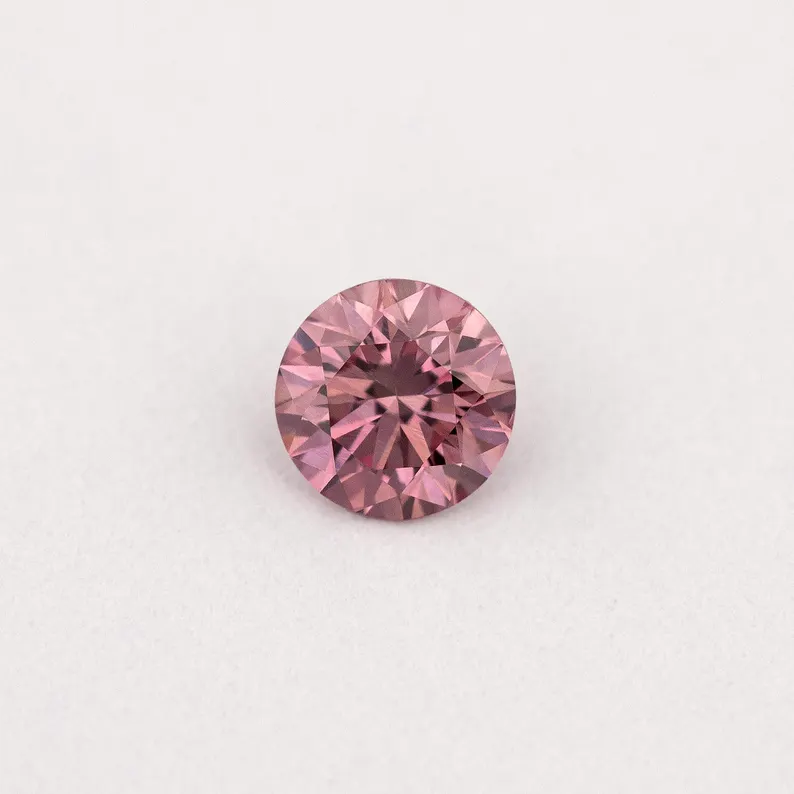 GIA Certified 0.16ct Fancy Intense Purplish Pink Natural Argyle Pink Diamond Round Brilliant VS1