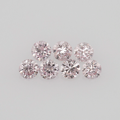 1pcs Genuine Argyle Pink Diamond 2mm Fancy Intense Purplish Pink 6PP Natural Argyle Diamonds Round Pink Australian Diamonds