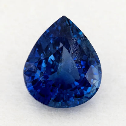 3.57 ct. Natural Blue Sapphire Pear Ceylon Sri Lanka Heated