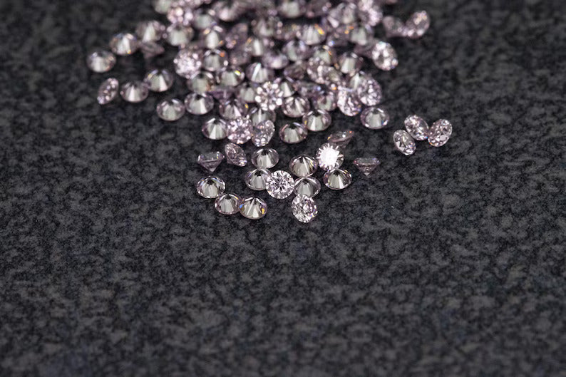 0.25ct 0.9mm to 1.2mm mix size Fancy Intense Pink Natural Diamonds VS-SI Round Brilliant Selection|Argyle|Custom Jewelry|Pink Diamond