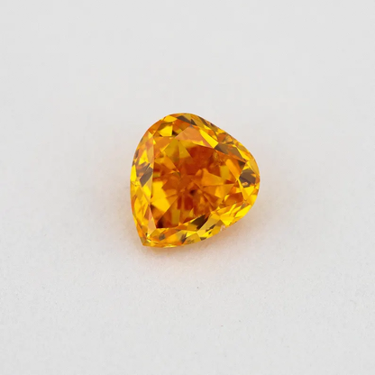 GIA Certified 0.32ct Fancy Vivid Yellowish Orange Natural Orange Diamond Heart SI2