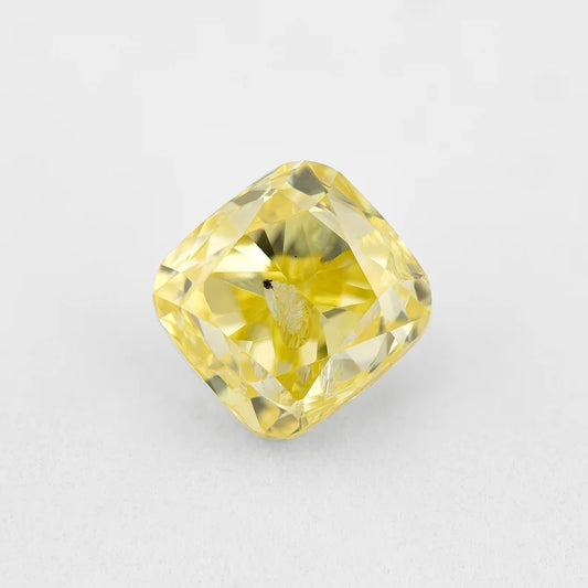 GIA Certified 1.00 Ct Untreated Fancy Yellow Natural Diamond Cushion Solitaire|Custom Jewelry|Certificate|genuine|natural color|earthmined