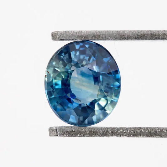 Bicolor – Blue & Green | Natural Sapphire | Oval Cut | 1.05ct | Loose Unheated Gemstone | Bi-Color Sapphire | Jewelry Making | Unique Sapphire
