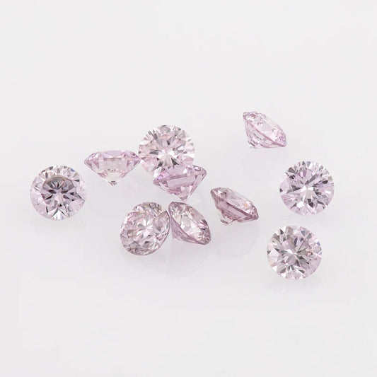 25pcs 1.7mm Fancy Intense Plus Pink Natural Diamonds VS-SI Round Brilliant Selection|Argyle|Custom Jewelry|Pink Diamond|Matching