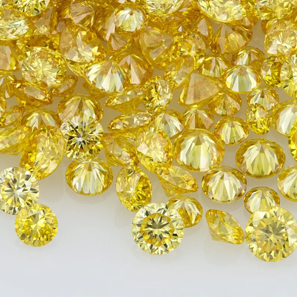 Canary Diamonds 0.25ct 0.8mm to 2.2mm mix scoop Canary Yellow Untreated Natural Diamonds Round|Melee|accents|Cape Yellow