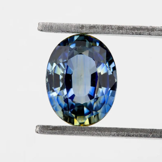 Bicolor – Blue / Yellow | Natural Sapphire | Oval Cut | 1.40ct | Ceylon Origin | Heated Gemstone | Bi-Color Sapphire | Loose Gemstone for Jewelry