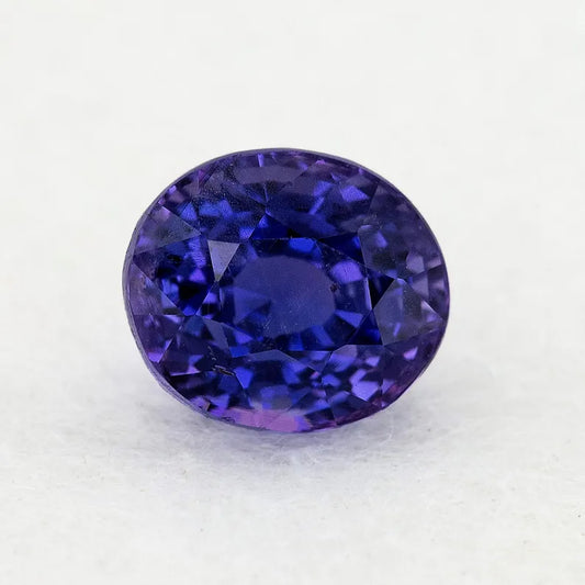 UNHEATED GRS Certified 2.00 ct. RARE Natural Violet Sapphire Oval Ceylon