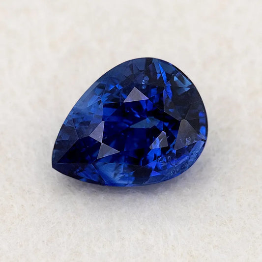 2.04 ct. Natural Blue Sapphire Pear Ceylon Sri Lanka Heated
