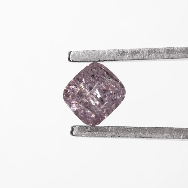 0.28ct Fancy Vivid Pink Untreated Loose Natural Pink Diamond Cushion I3