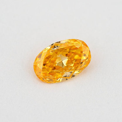 GIA Certified 0.30ct Fancy Intense Yellow Orange Natural Orange Diamond Oval SI1