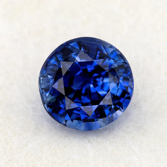 2.01 ct. Natural Blue Sapphire Round Ceylon Sri Lanka Heated