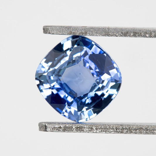 Bicolor - Blue & White | Natural Sapphire Cushion Cut 1.14ct | Heated Ceylon Gemstone | Loose Sapphire for Ring or Fine Jewelry
