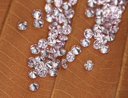 25pcs 1.5mm Fancy Intense Pink Natural Diamonds VS-SI Round Brilliant Selection|Argyle|Custom Jewelry|Pink Diamond|Matching