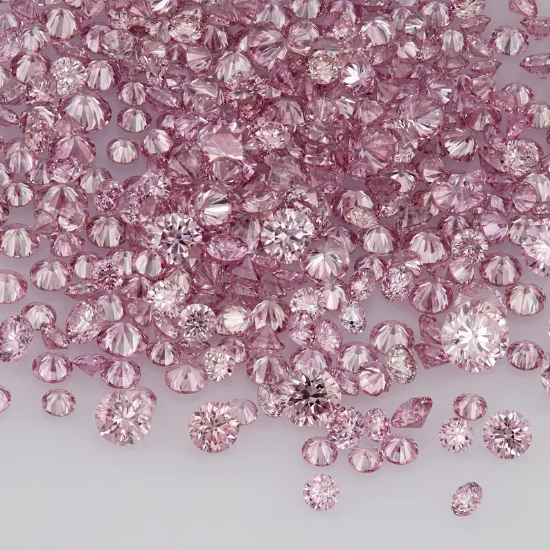 Argyle Pink Diamonds 0.25ct 0.8mm to 2.2mm mix scoop Deluxe Vivid Pink Diamonds Untreated Natural Pink Diamond Round|Melee|accents|Argyle