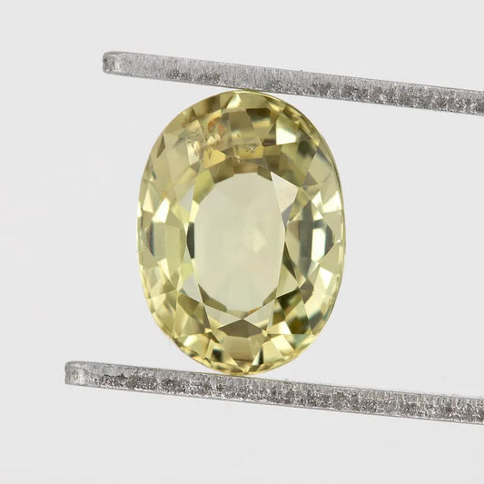 Yellow Natural Sapphire Oval 1.76ct | Untreated Loose Gemstone | Yellow Ceylon Sapphire for Custom Fine Jewelry Design