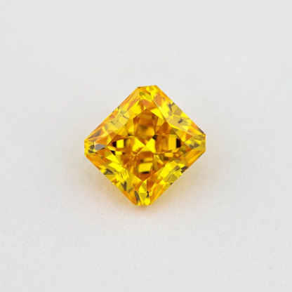 GIA Certified 0.39ct Fancy Vivid Orange Yellow Natural Diamond Radiant Emerald VS1