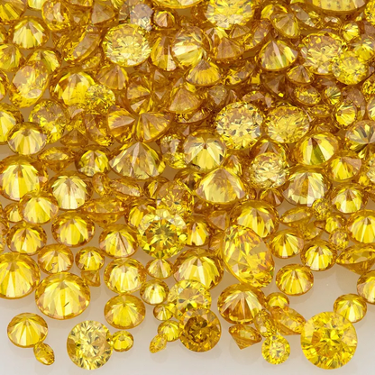 Fancy Vivid Yellow – Top Canary Diamond | Natural Untreated Round Fancy Diamond | Melee Accent Stones | Loose Yellow Diamond