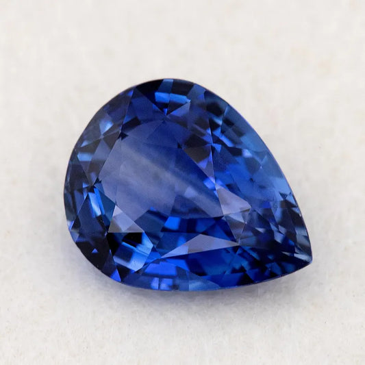 2.08 ct. Natural Blue Sapphire Pear Ceylon Sri Lanka Heated