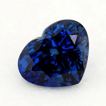 GRS Certified 5.66 ct. Natural Blue Sapphire Heart Shape Heated Only|Vivid Blue