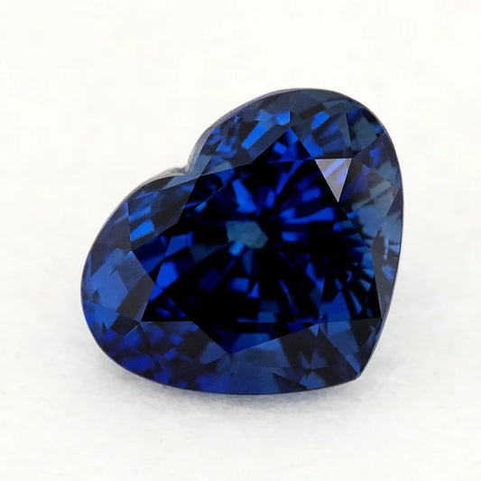 GRS Certified 5.66 ct. Natural Blue Sapphire Heart Shape Heated Only|Vivid Blue