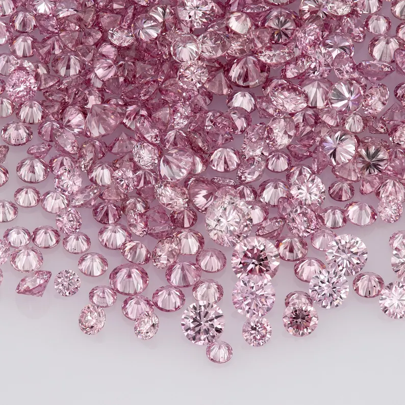 Argyle Pink Diamonds 0.25ct 0.8mm to 2.2mm mix scoop Extra Vivid Pink Diamonds Untreated Natural Pink Diamond Round|Melee|accents|Argyle