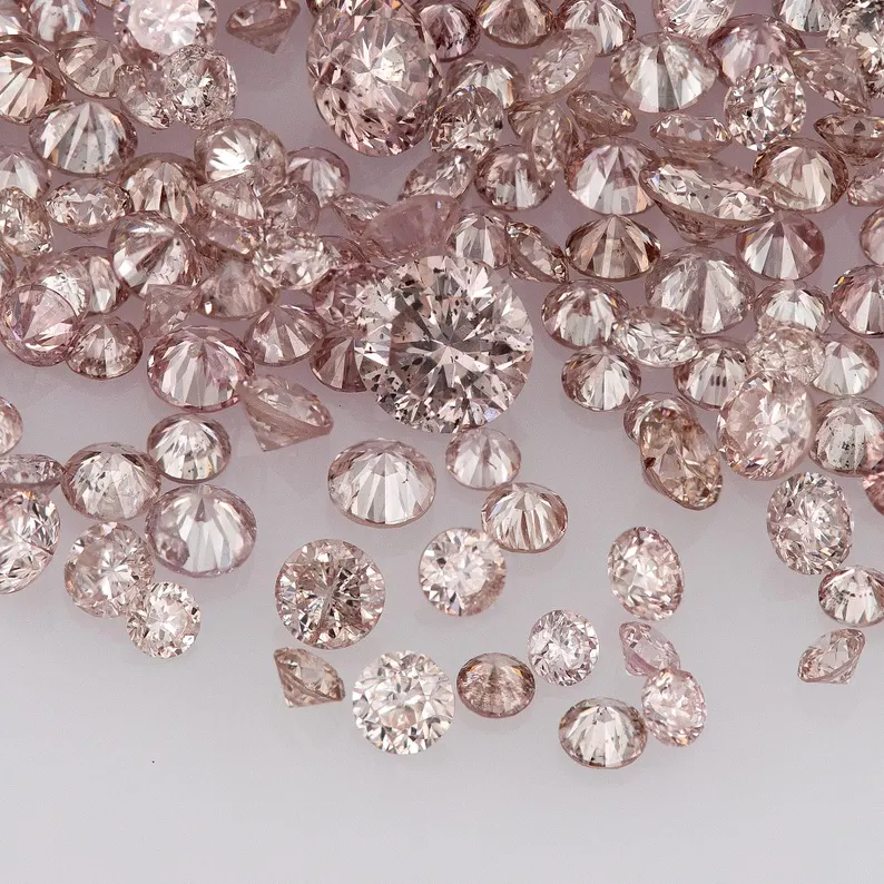 Argyle Pink Diamonds 0.25ct 0.8mm to .8mm mix scoop Dark Pink Diamonds Untreated Natural Pink Diamond Round|Melee|accents|Argyle