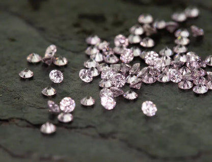 25pcs 1.5mm Fancy Intense Plus Pink Natural Diamonds VS-SI Round Brilliant Selection|Argyle|Custom Jewelry|Pink Diamond|Matching