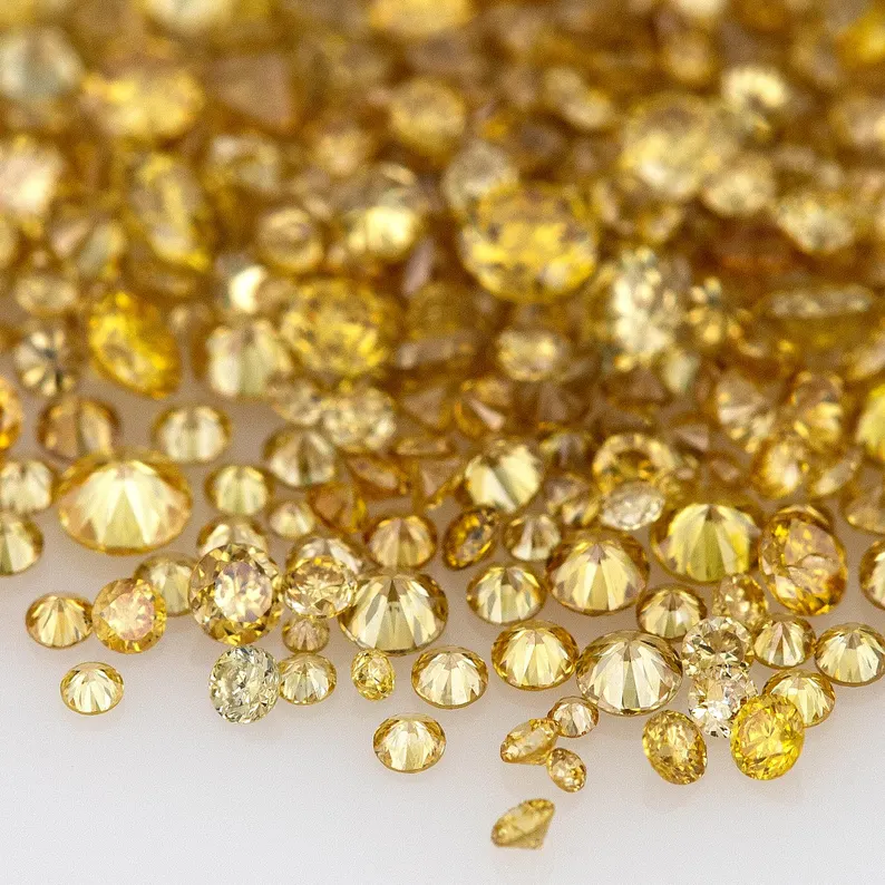 Fancy Brownish Yellow Coffee Color | Natural Untreated Diamonds | Round | Melee | Accents | Coffee