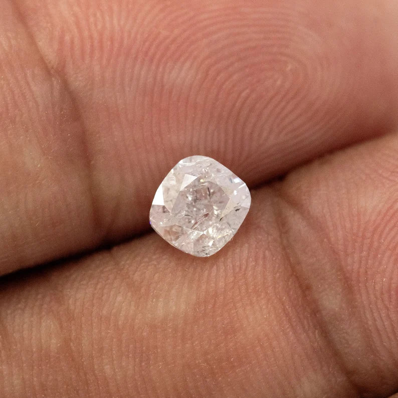 1.02ct Untreated Light Pink Natural Diamond Cushion 5.6x5.3mm Solitaire Carat Up|mined|Real|Custom Jewelry|Jewelry Maker|Rare|earthmined
