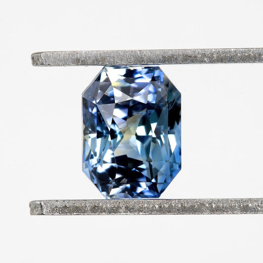 Bicolor - Blue & Yellow | Natural Sapphire Radiant Emerald Cut 1.08ct | Heated Ceylon Gemstone | Loose Sapphire for Ring or Jewelry