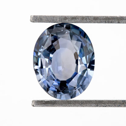 Bicolor – Blue & White | Natural Sapphire | Oval Cut | 1.23ct | Loose Untreated Gemstone | Bi-Color Sapphire | Gem for Jewelry Making