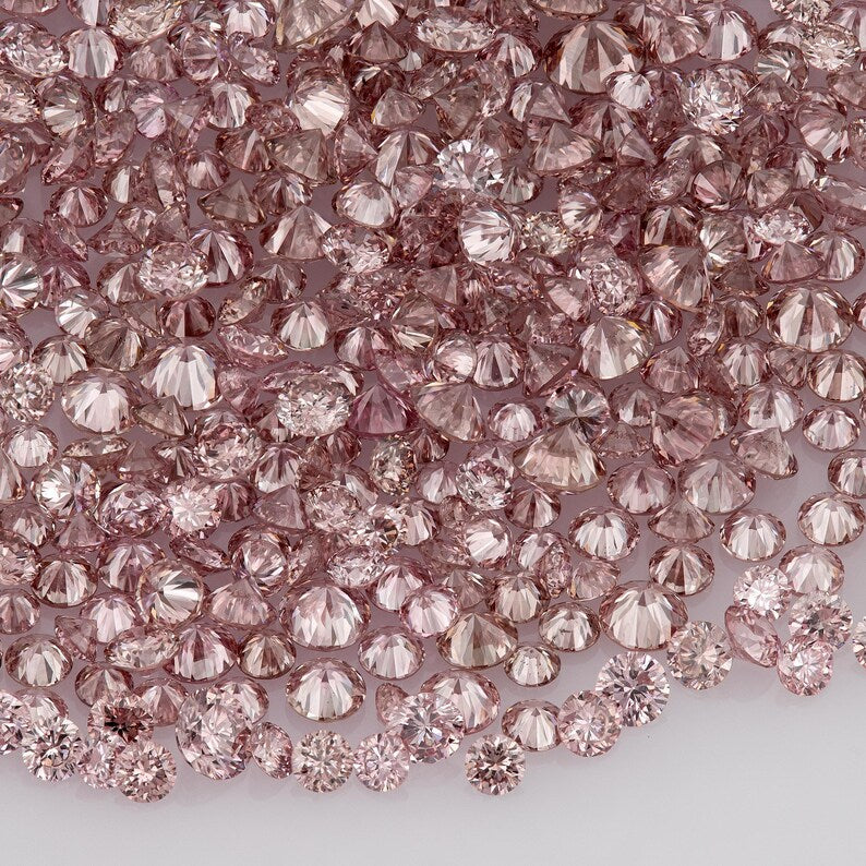 Intense Pink Diamonds 0.25ct 0.8mm to 2.2mm mix scoop Argyle Pink Diamond Untreated Natural Pink Diamonds Round|Melee|accents|Argyle