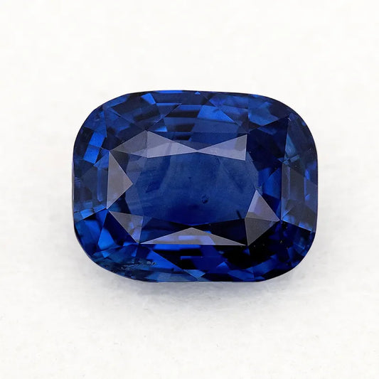 GRS Certified Royal Blue 5.54 ct. Natural Blue Sapphire Cushion Ceylon Sri Lanka Only Heat