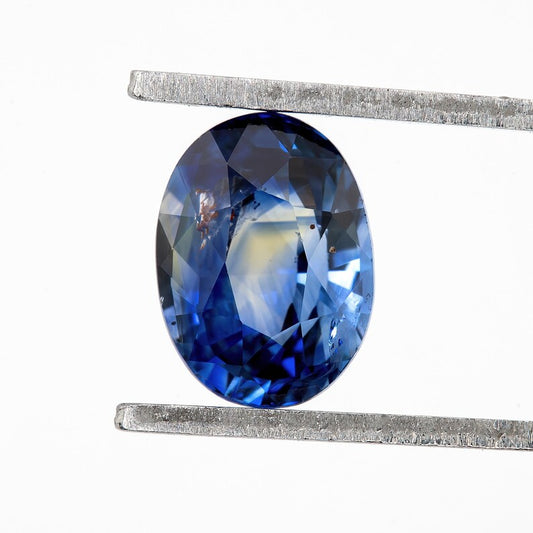 Bicolor - Blue & Yellow | Natural Sapphire Oval Cut 1.07ct | Heated Ceylon Gemstone | Loose Sapphire for Jewelry or Ring